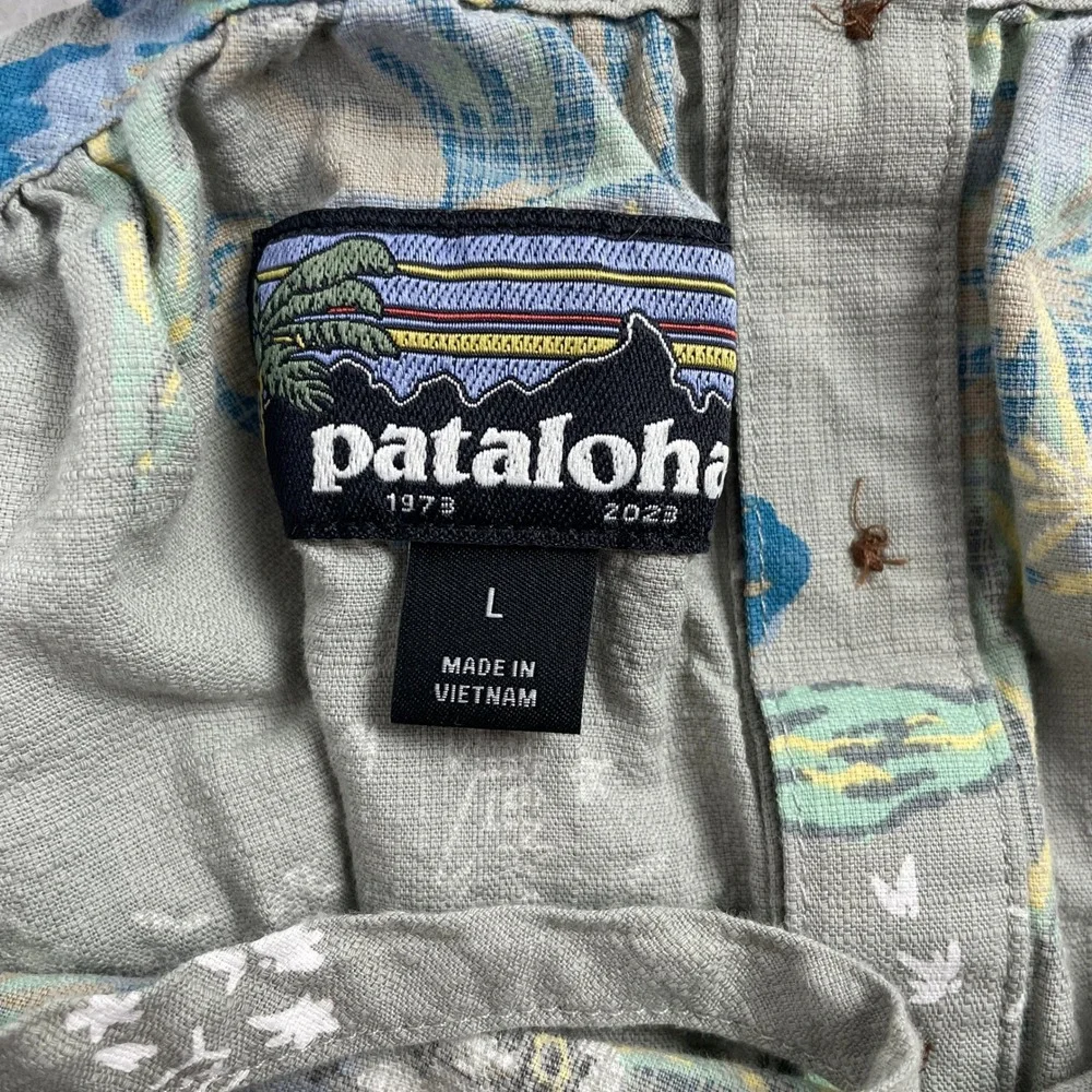 Patagonia Dress Girls Large Gray‎ Aloha Spirit Pataloha 100% Organic Cotton L